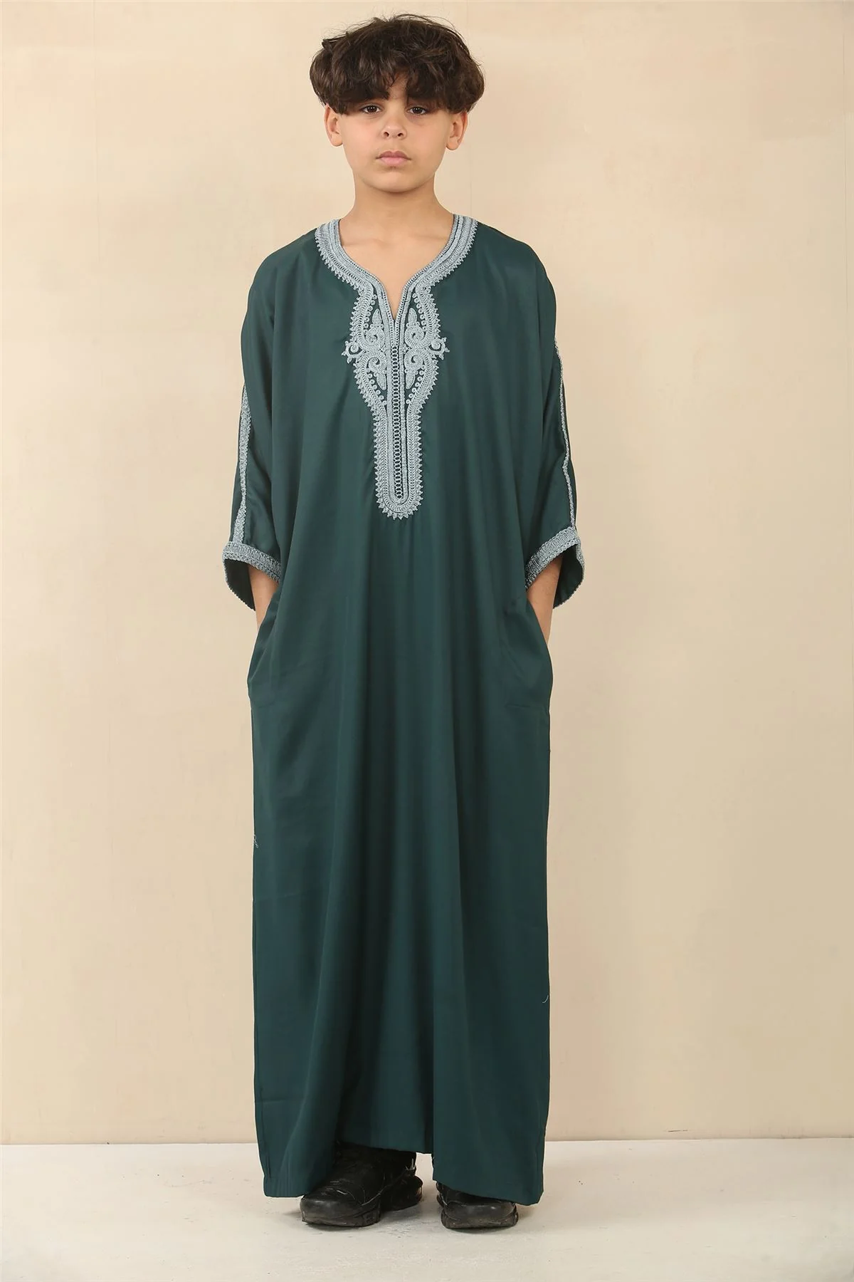 Kid's Boys Moroccan Thobe Jubba Robe Eid Djellaba Gandoura - Image 6