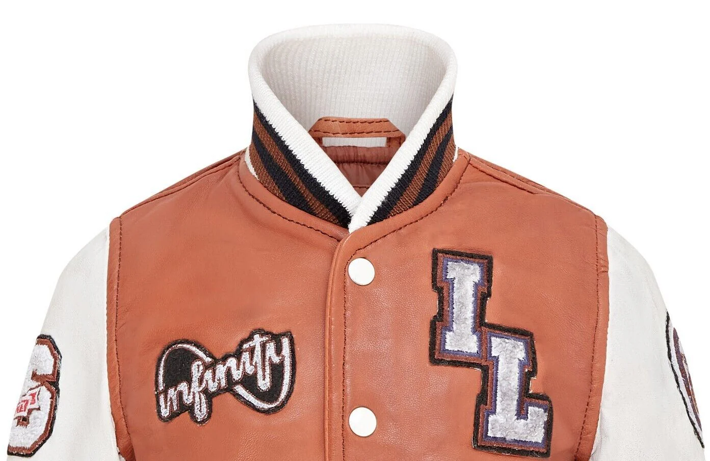 Kids Letterman Leather Varsity College Bomber Jacket 3-13 yrs - Image 17