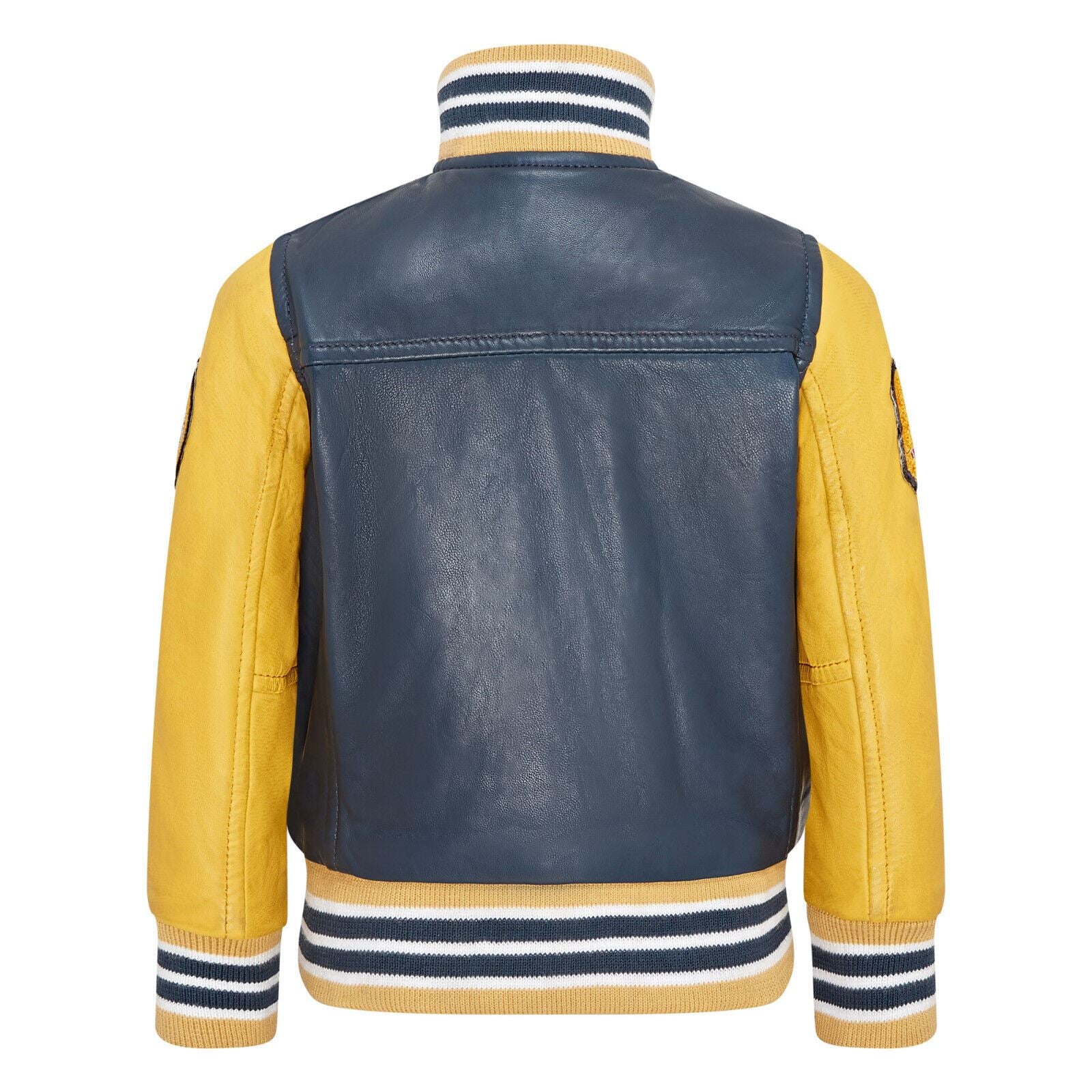 Kids Letterman Leather Varsity College Bomber Jacket 3-13 yrs - Image 22