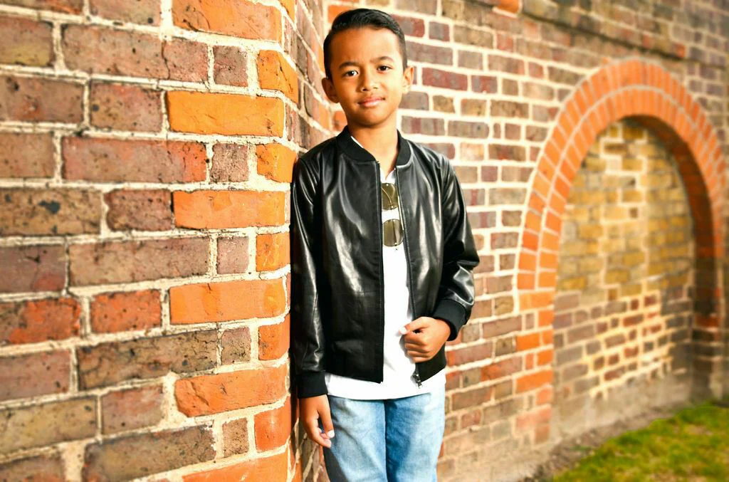 Kids Unisex Varsity Baseball Leather Bomber Black Jacket (1-13Years) - Image 5