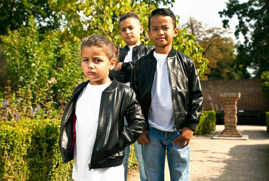 Kids Unisex Varsity Baseball Leather Bomber Black Jacket (1-13Years) - Image 6