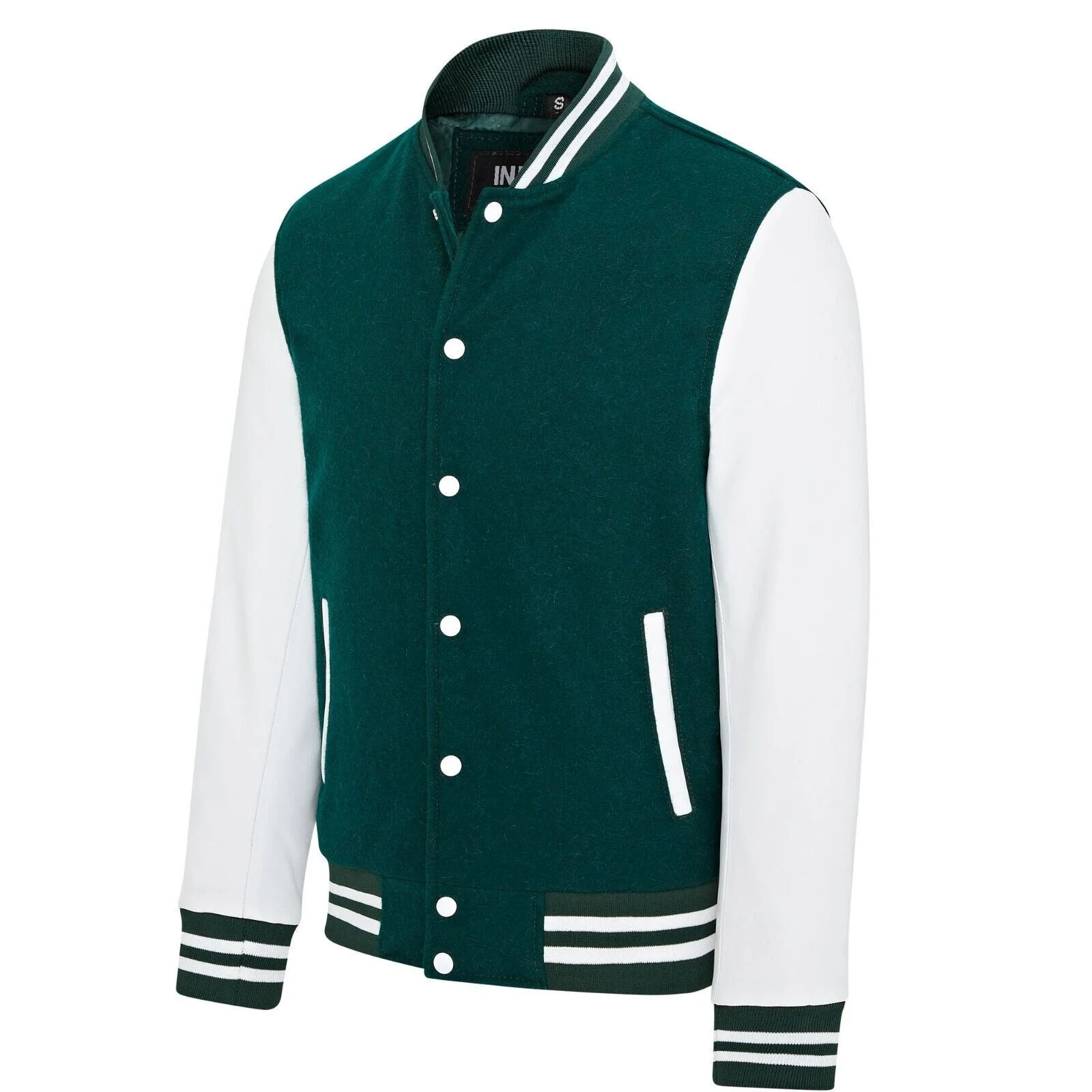 Letterman Baseball Wool Leather Varsity Bomber Jacket - Wallingford - Image 3