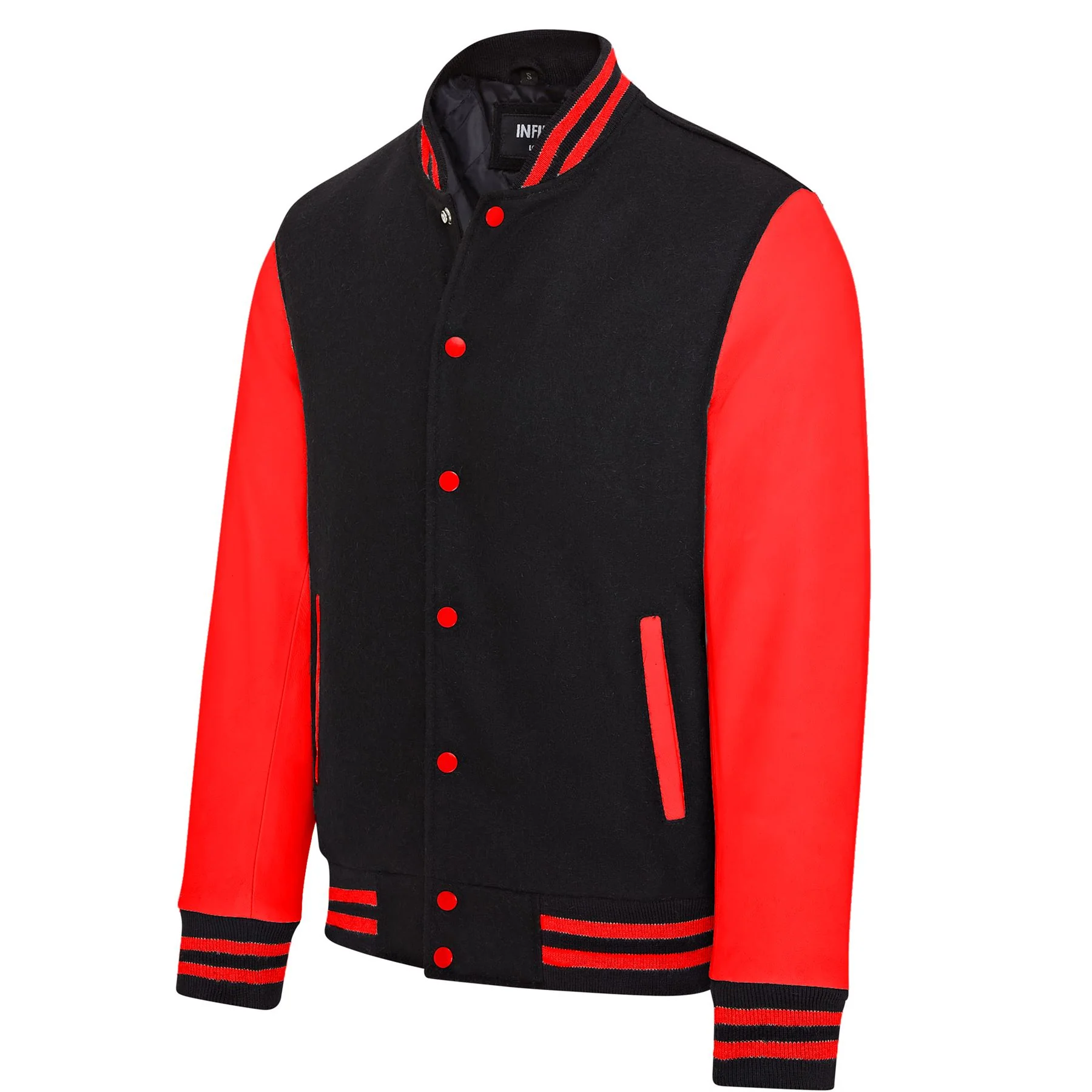 Letterman Baseball Wool Leather Varsity Bomber Jacket - Wallingford - Image 34
