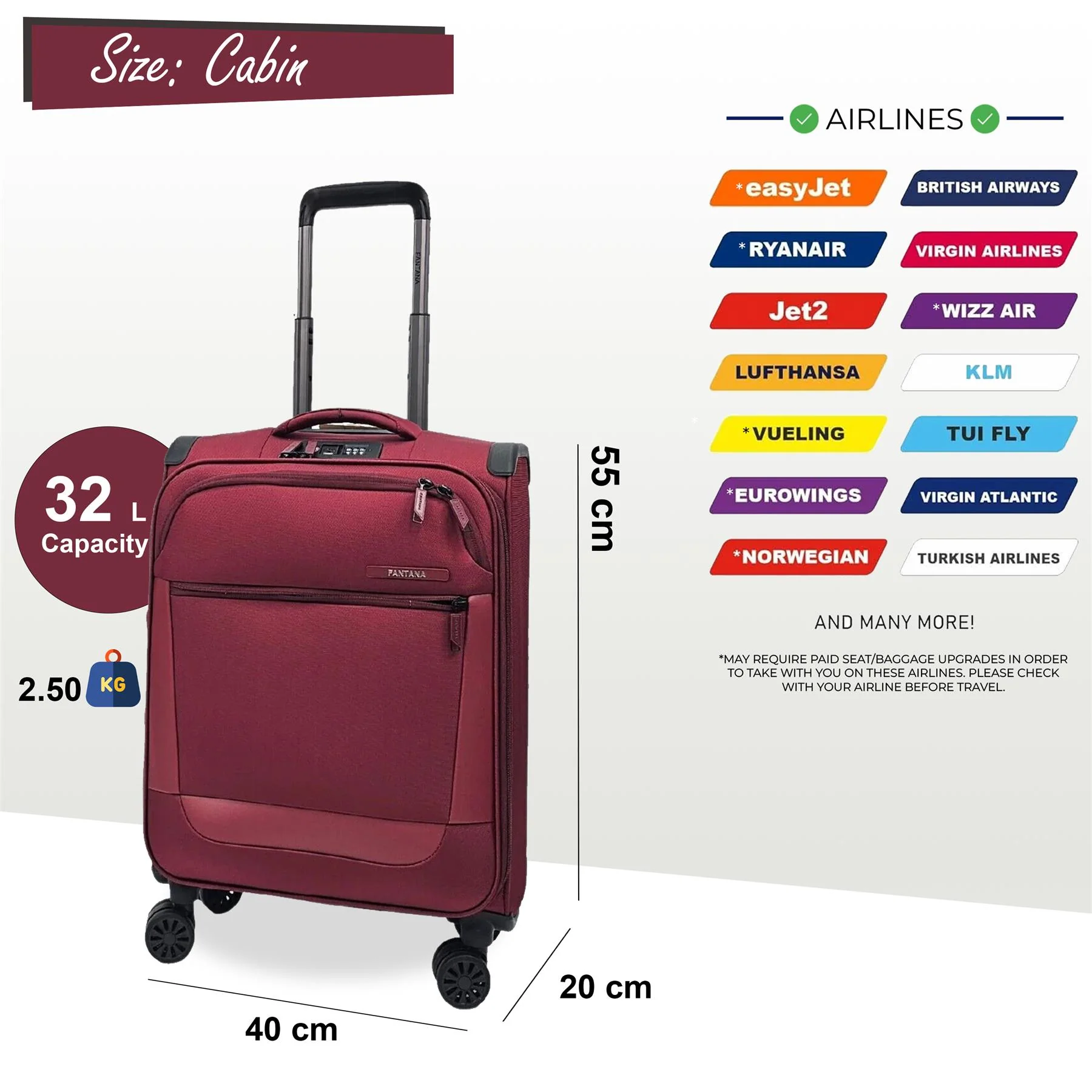 Lightweight 4 Wheel Luggage Suitcase - Image 13