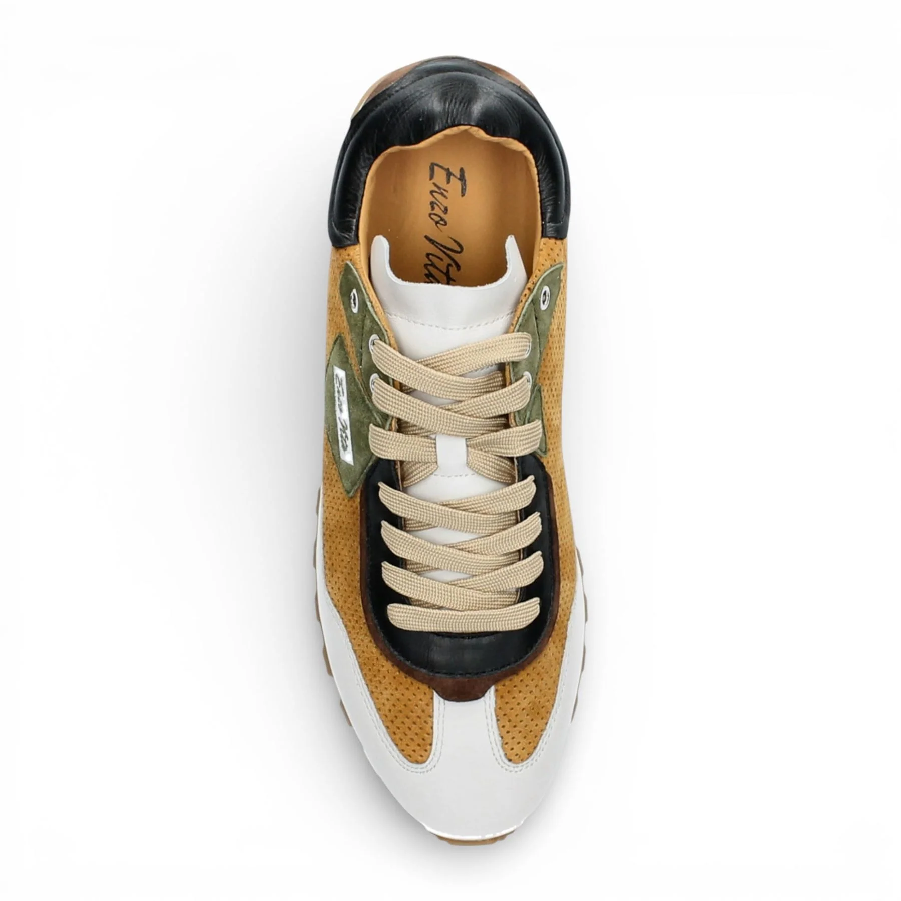 Lorenzo Conti Men's Aglae 02 Tan White Leather Trainers Sneaker Shoes - Image 7