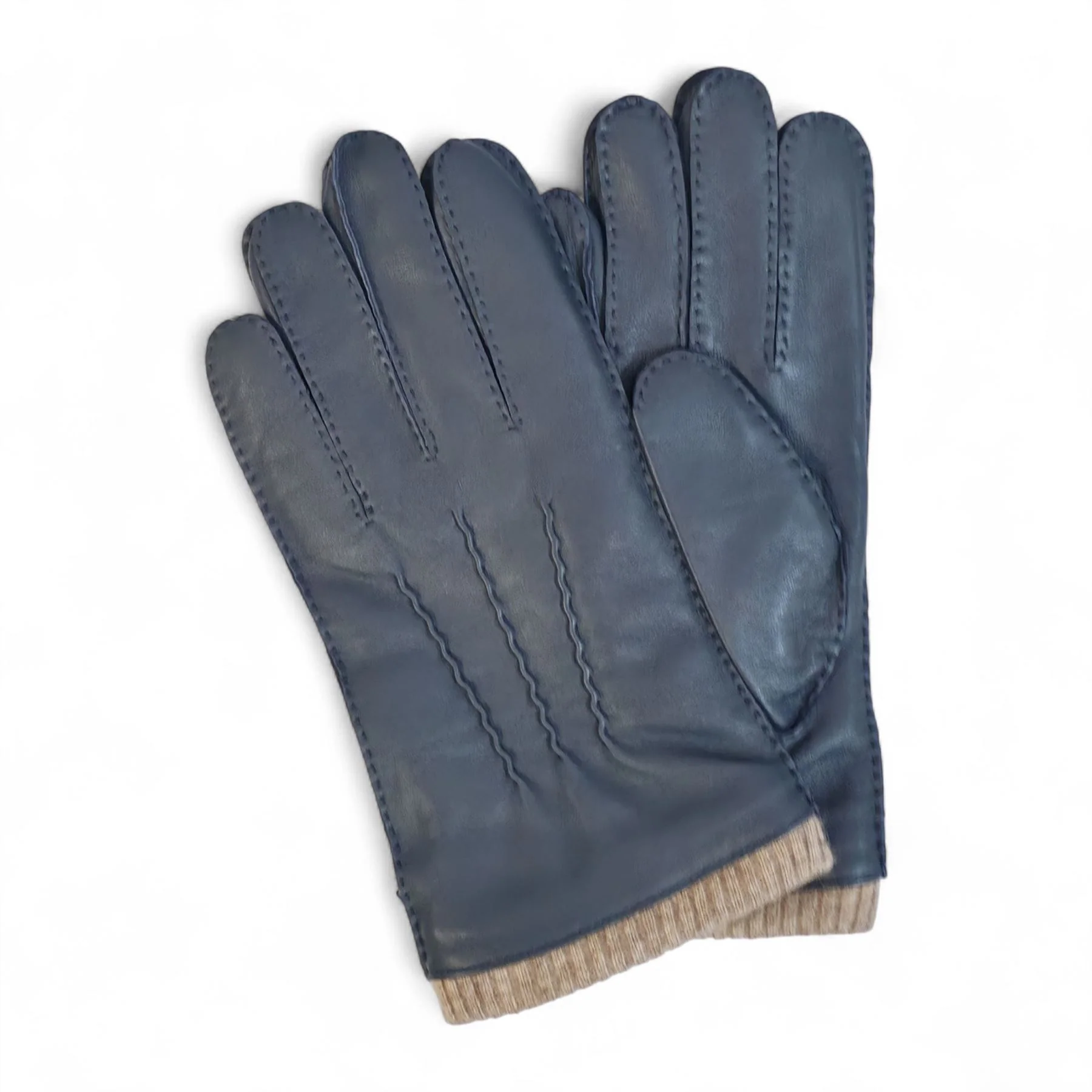 Men’s Italian Leather Warm Wool Lining Winter Gloves - M-LGV-405 - Image 26