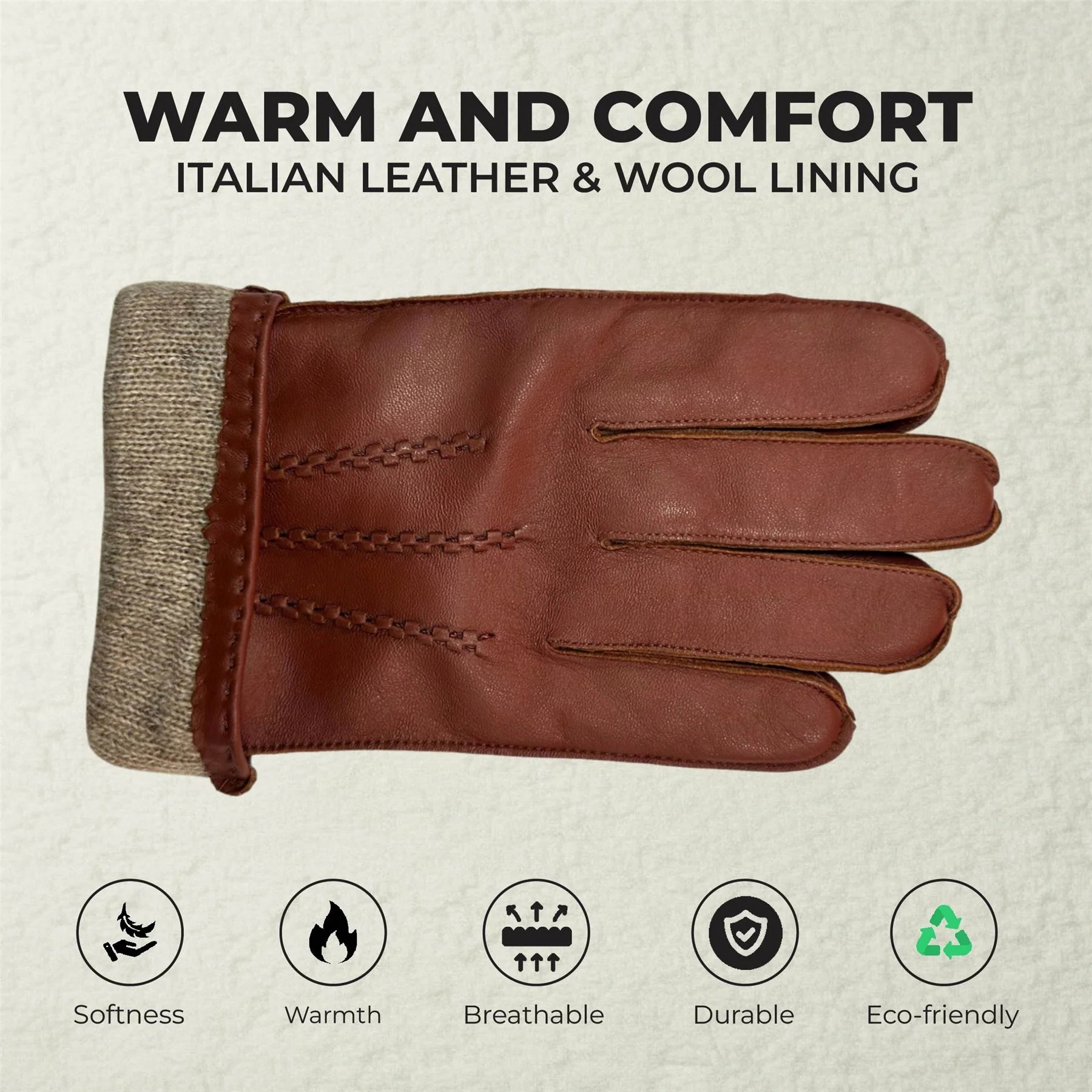 Men’s Italian Leather Warm Wool Lining Winter Stich Design Gloves - M-LGV-205 - Image 31