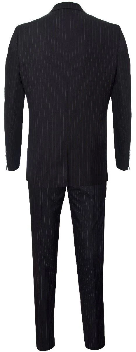 Men's 3 Piece Black Pinstripe Retro Suit - Image 10