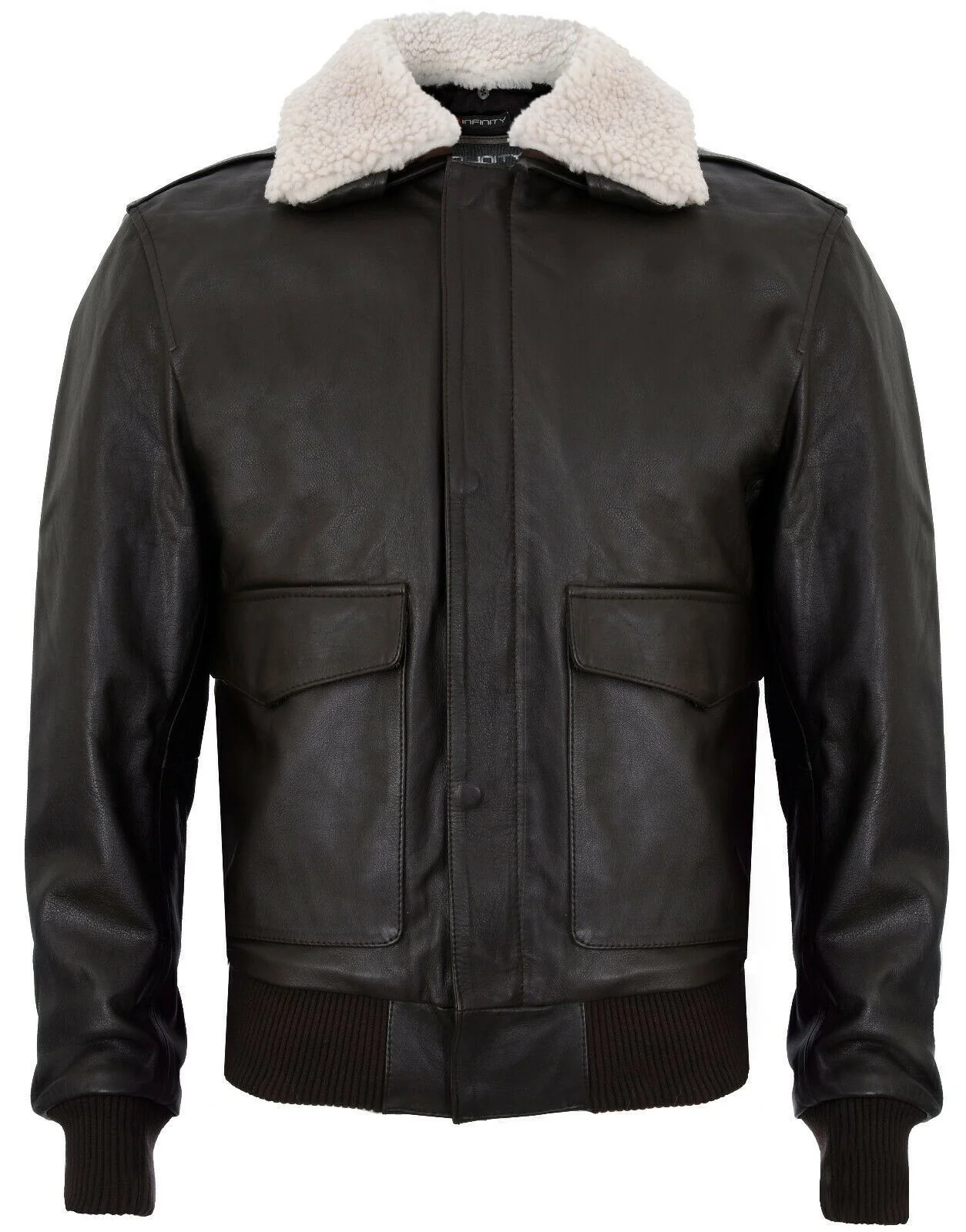 Mens A2 Cowhide Bomber Jacket-Caistor - Image 5