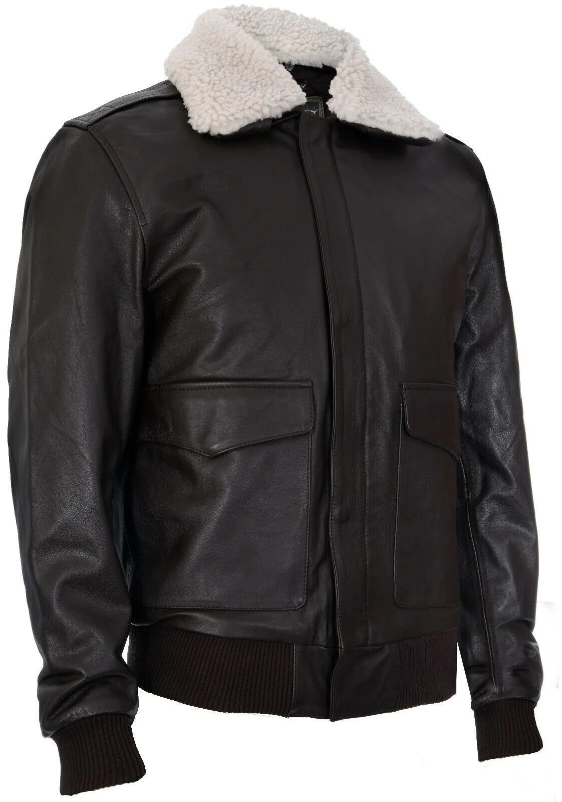 Mens A2 Cowhide Bomber Jacket-Caistor - Image 6