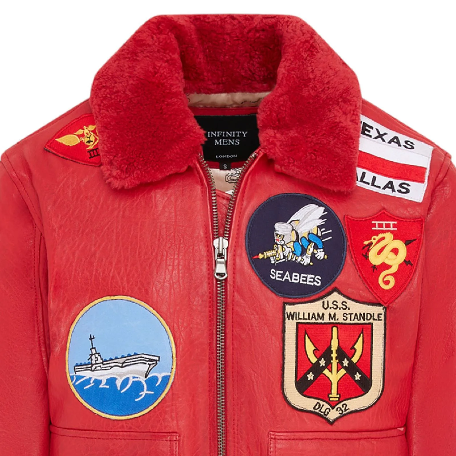 Mens A2 Top Gun  Leather Bomber Jacket-Camborne - Image 17
