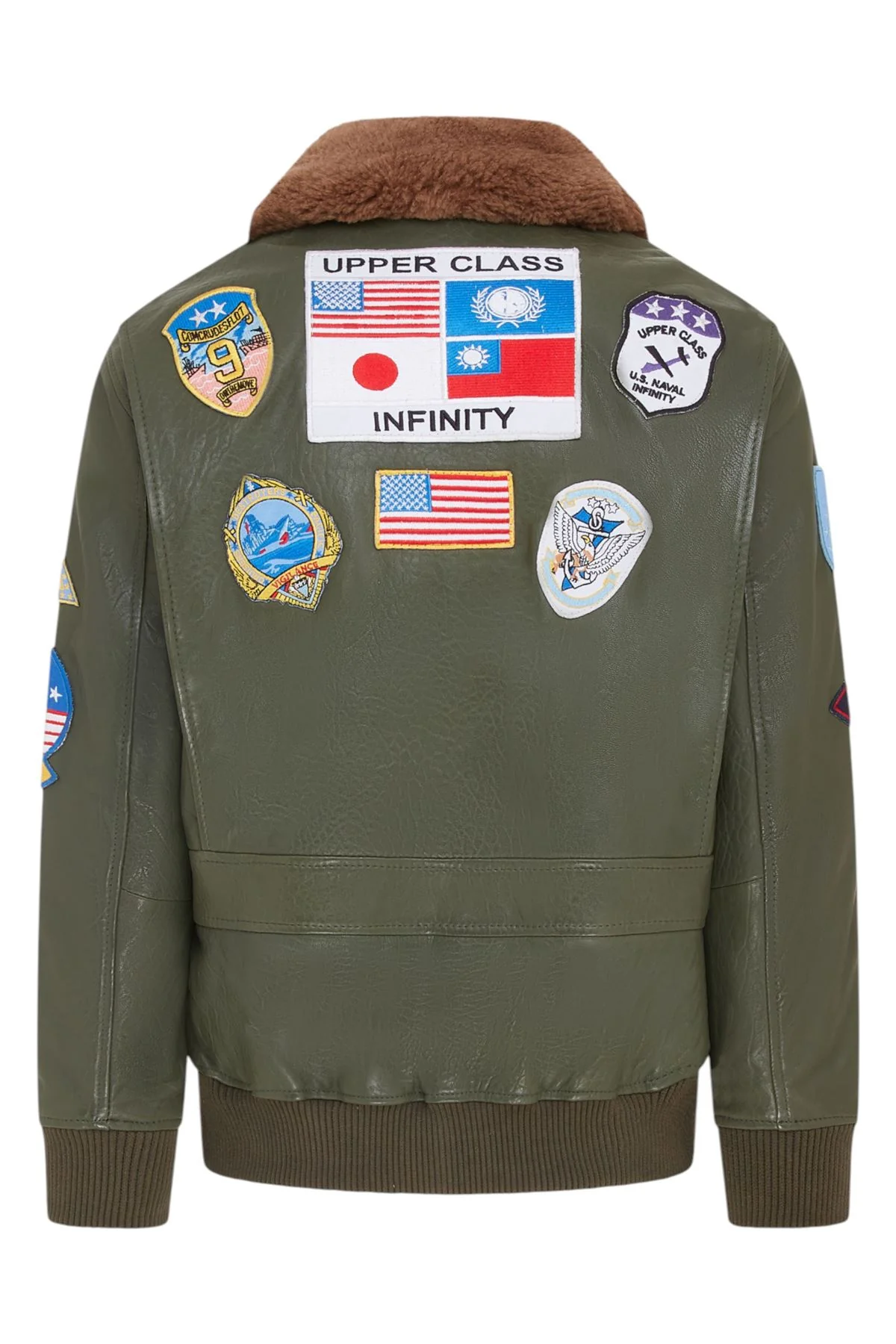 Mens A2 Top Gun  Leather Bomber Jacket-Camborne - Image 21