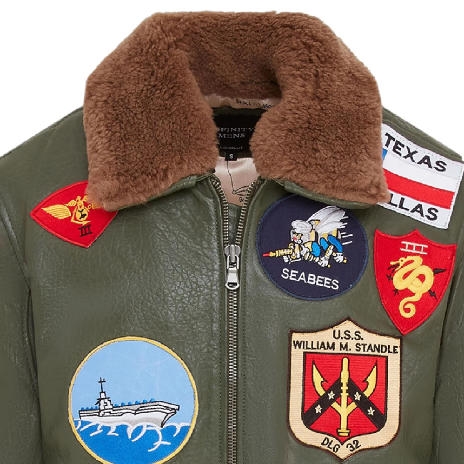 Mens A2 Top Gun  Leather Bomber Jacket-Camborne - Image 22