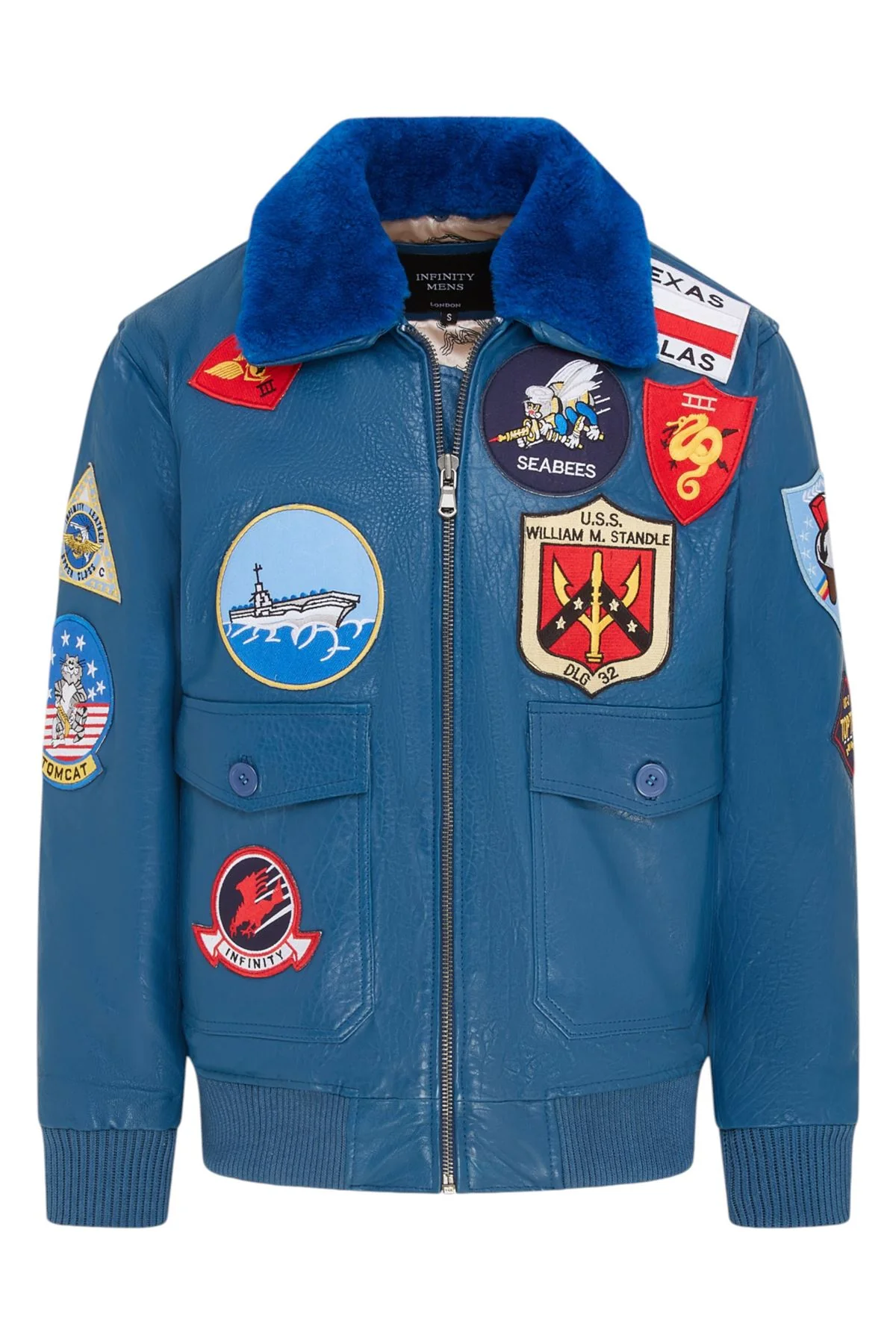 Mens A2 Top Gun  Leather Bomber Jacket-Camborne - Image 23