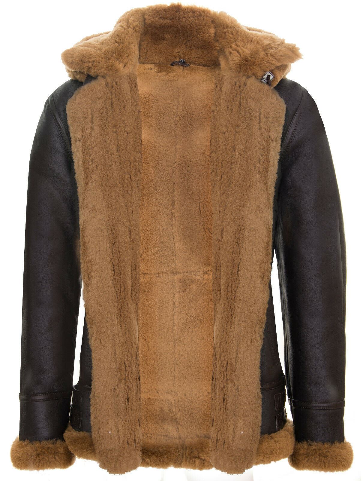 Mens B3 Hooded Sheepskin Flying Jacket-Harwich - Image 15