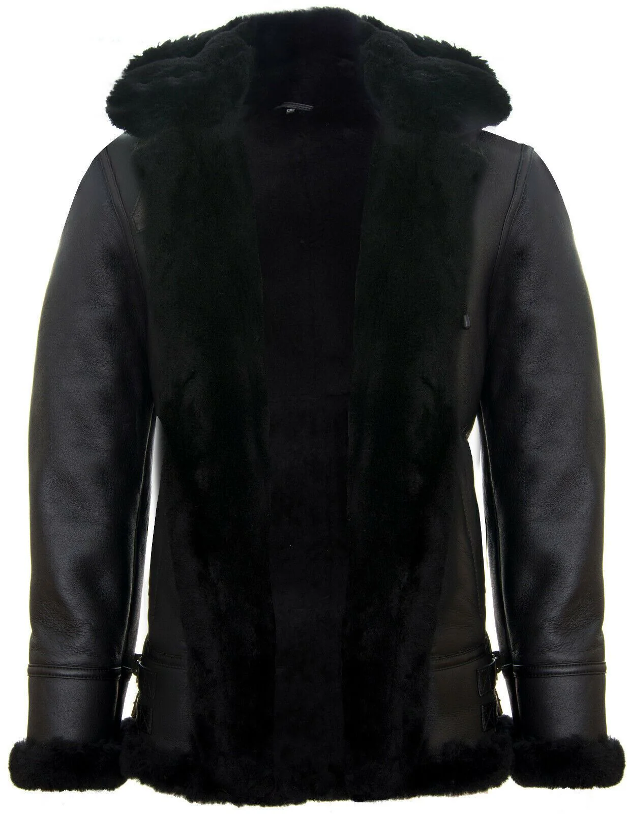Mens B3 Hooded Sheepskin Flying Jacket-Harwich - Image 5