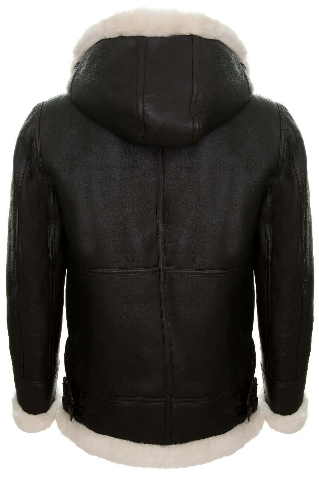 Mens B3 Hooded Sheepskin Flying Jacket-Harwich - Image 8