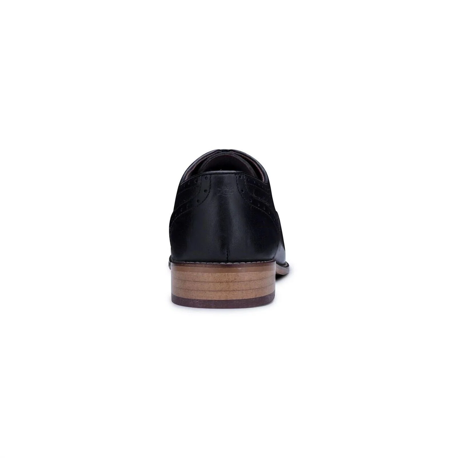 Men's Classic Oxford Black Leather Gatsby Brogue Shoes - Image 3