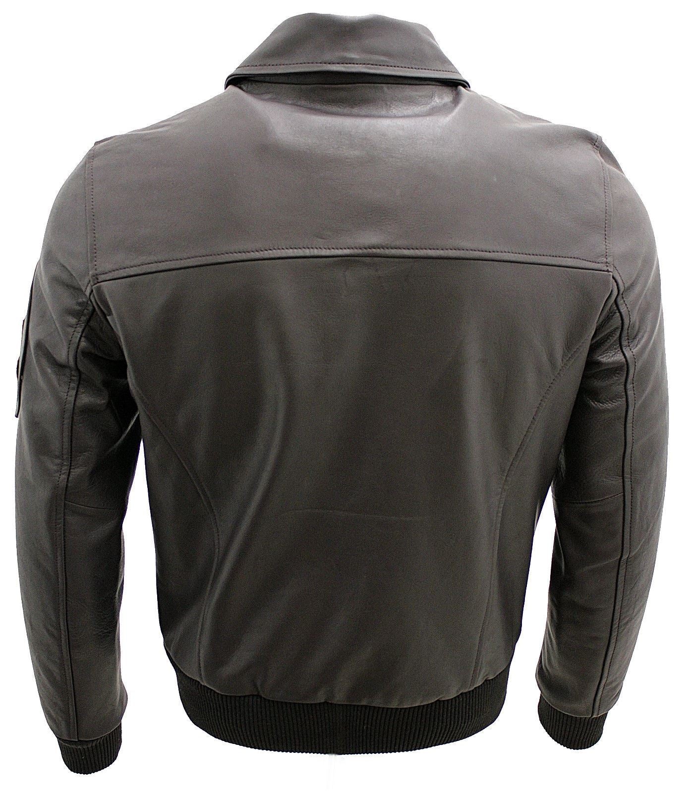 Mens Cowhide A2 Leather Bomber Jacket-Chingford - Image 11