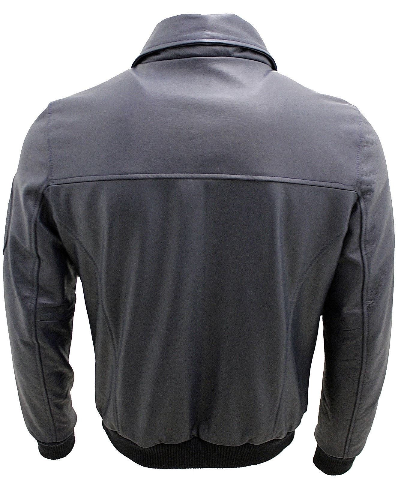 Mens Cowhide A2 Leather Bomber Jacket-Chingford - Image 8