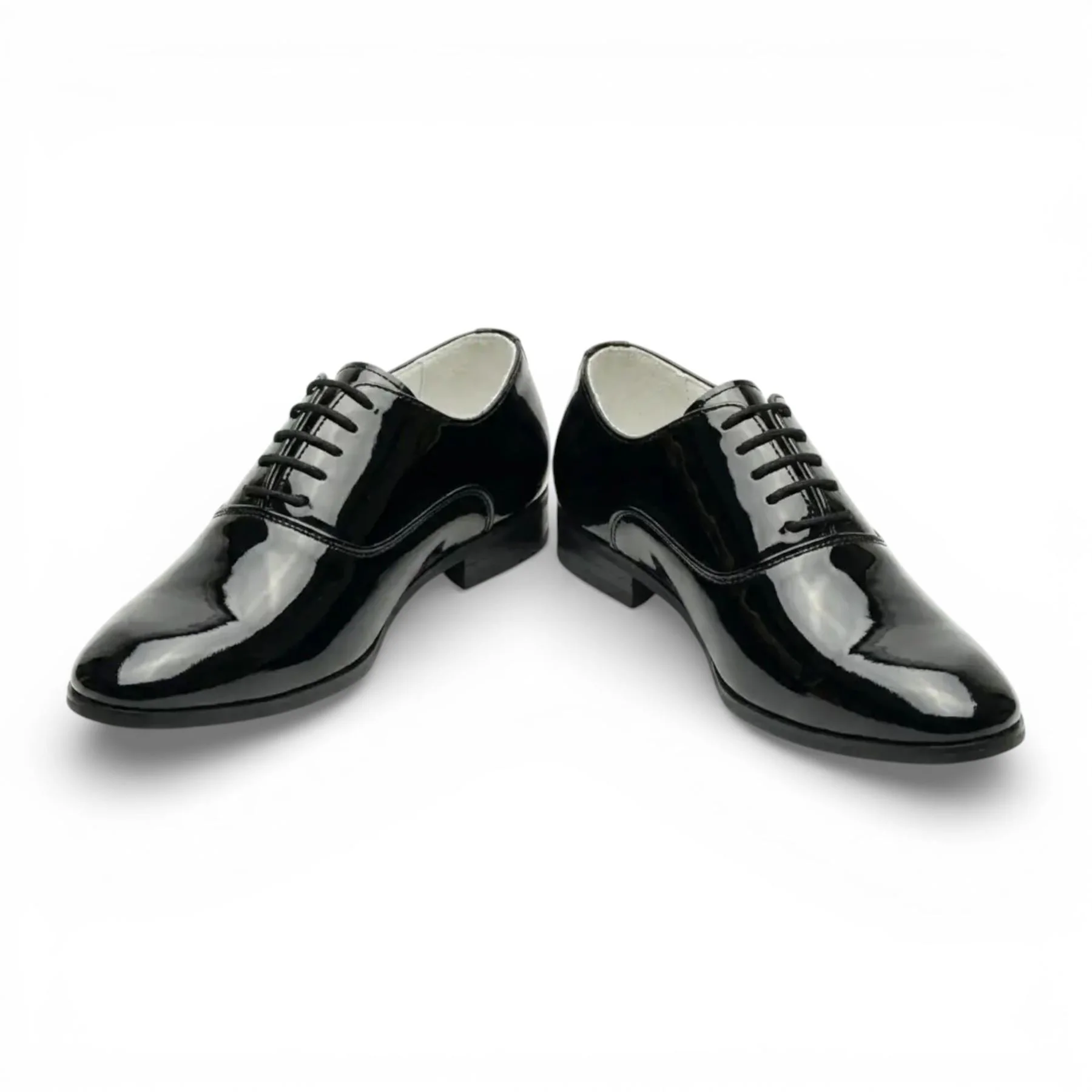 Men's Formal Black Patent PU Leather Oxford Dress Brogue Shoes - Image 4