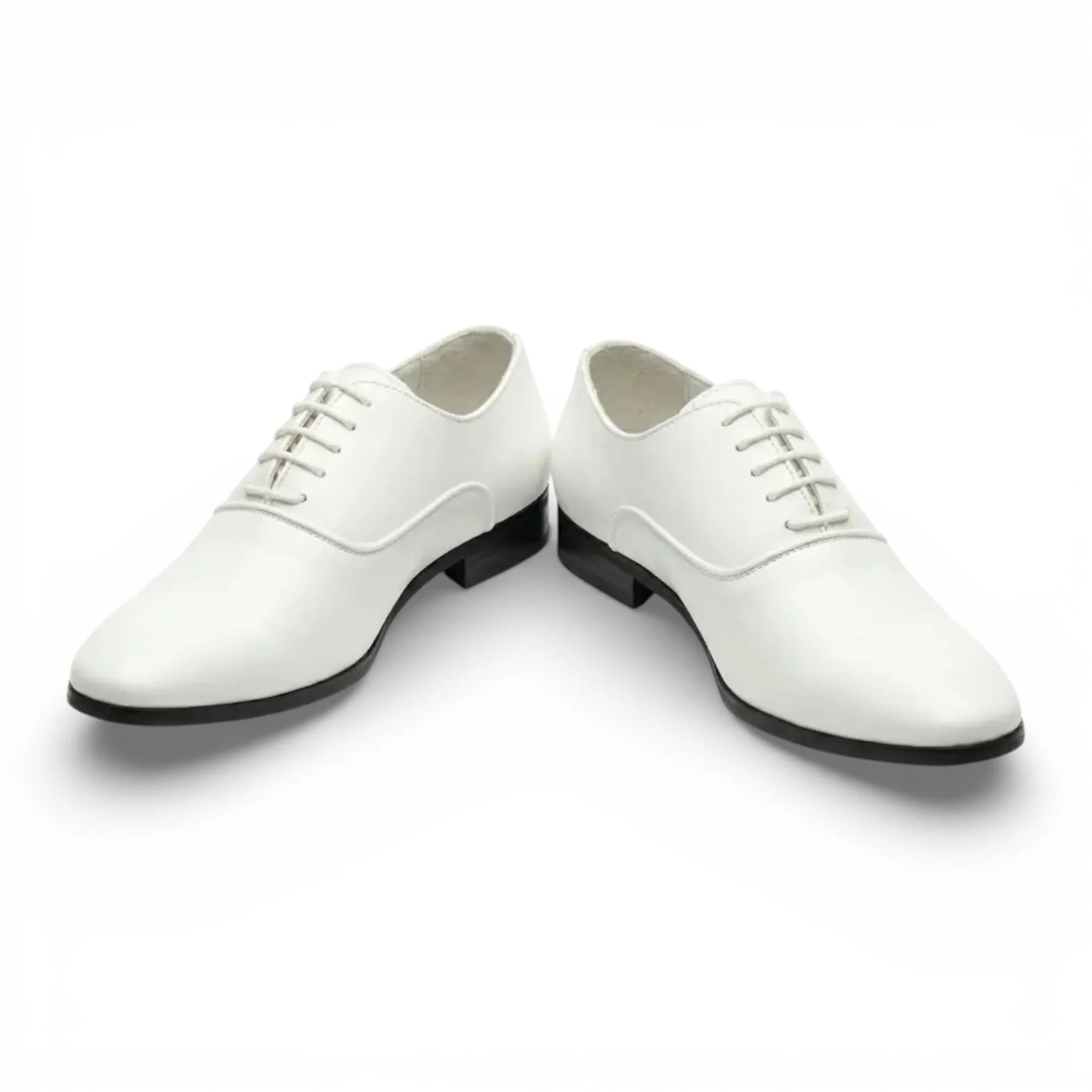 Men's Formal White Patent PU Leather Oxford Dress Brogue Shoes - Image 4