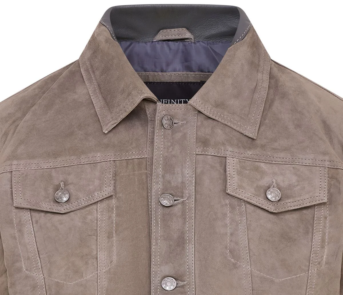 Mens Goat Suede Leather Jeans Jacket- Nurmes - Image 17