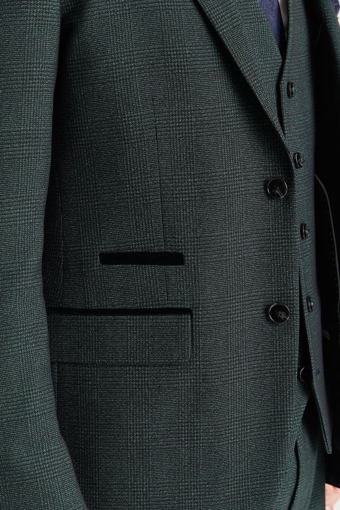 Men's Green Suit Blazer Prince Of Wales Formal Blazer - Image 4