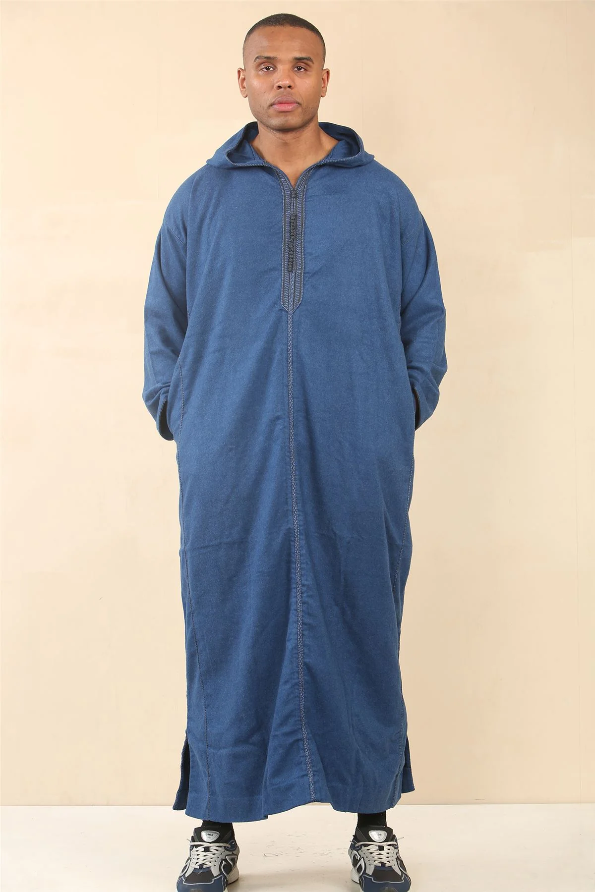 Men's Hooded Moroccan Thobe Djellaba Jubba Robe Eid - Image 10
