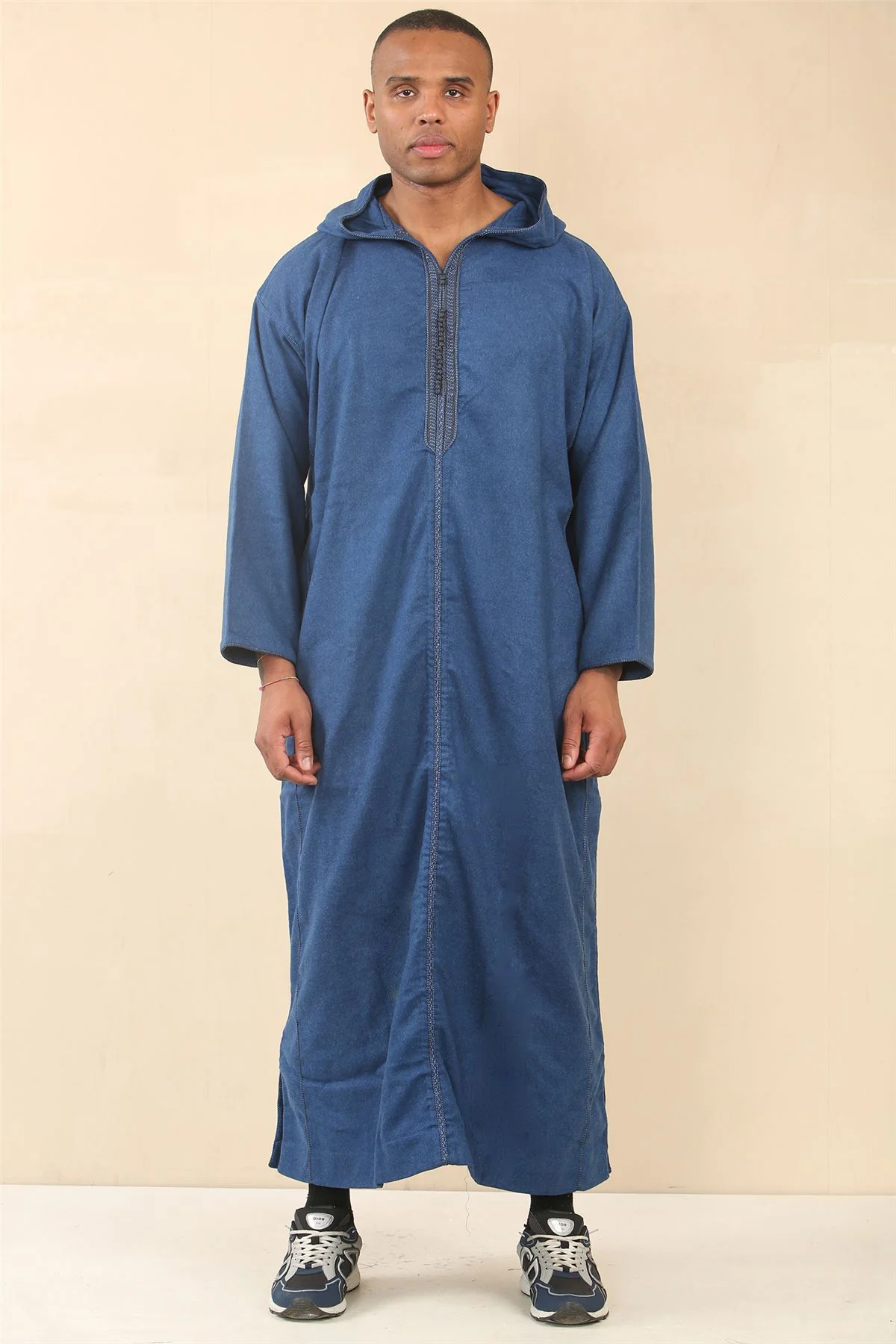 Men's Hooded Moroccan Thobe Djellaba Jubba Robe Eid - Image 8