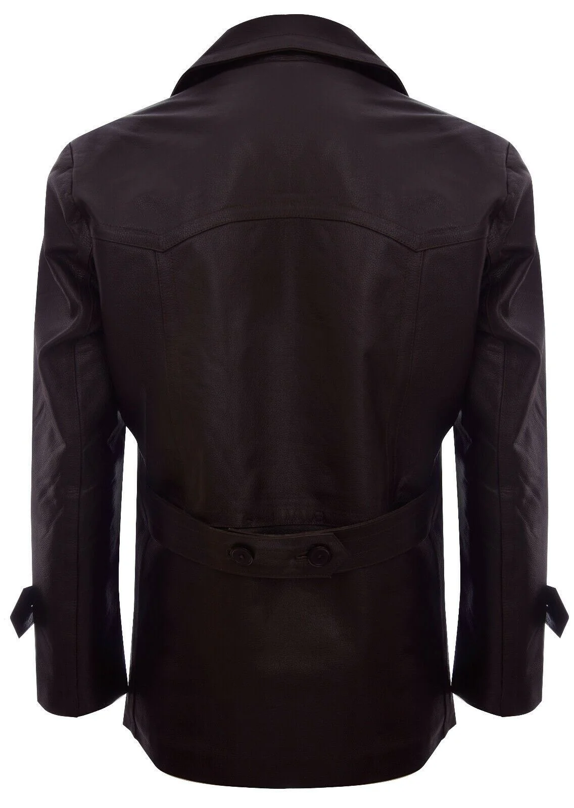 Mens Leather CowHide German Peacoat-Epping - Image 11