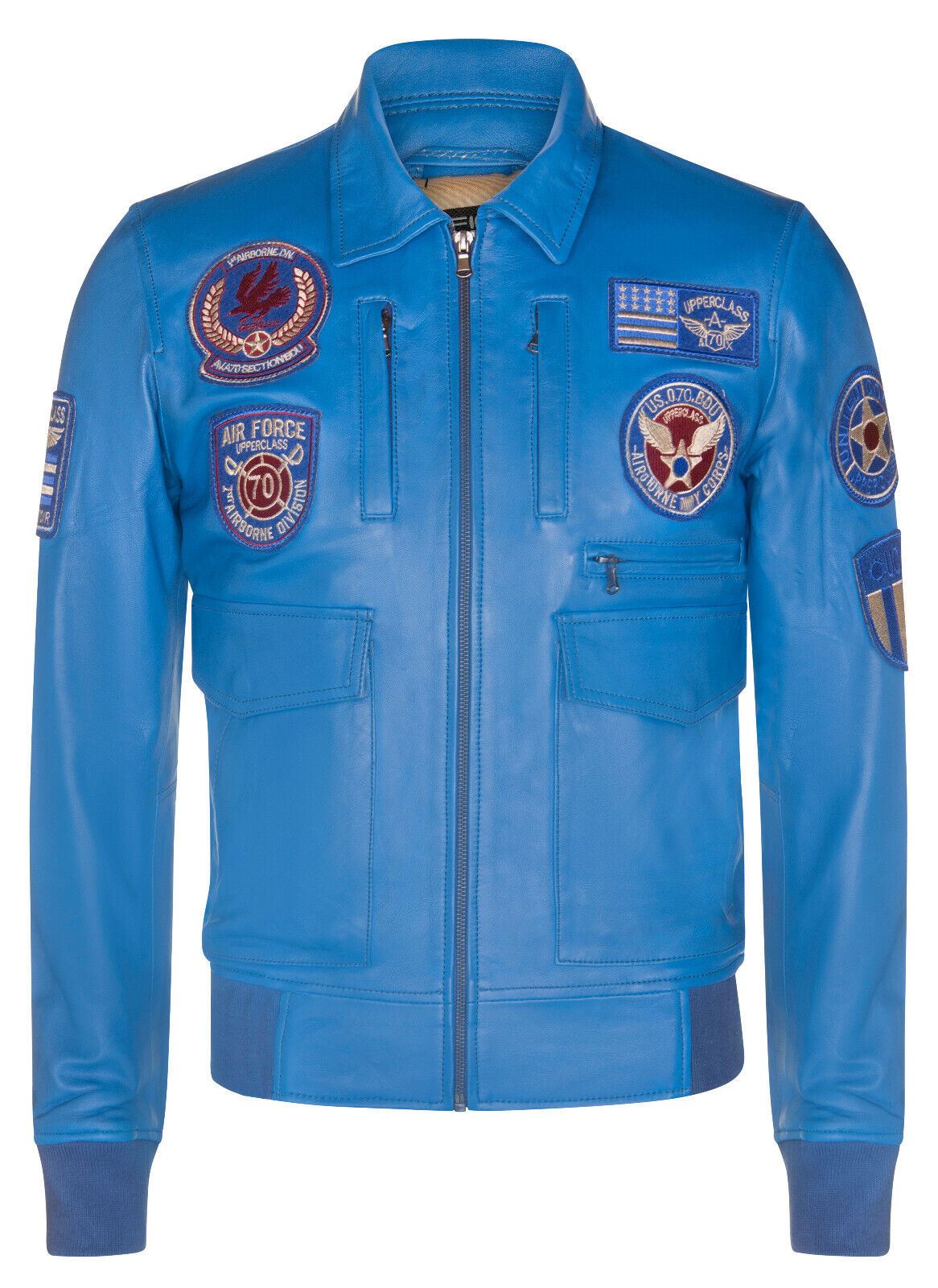 Mens Leather Pilot Bomber Jacket - Crediton - Image 5