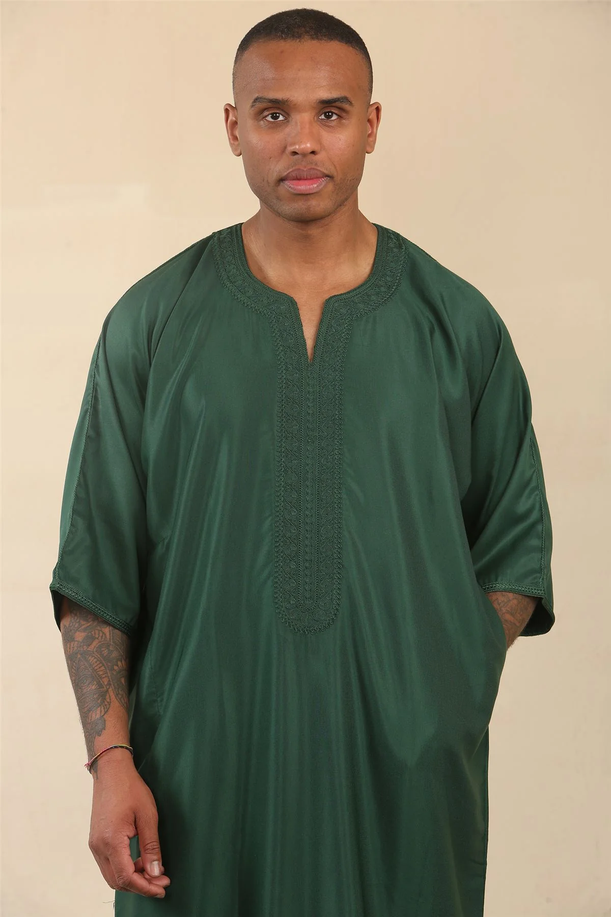 Men's Moroccan Thobe Djellaba Jubba Robe Eid - Image 5
