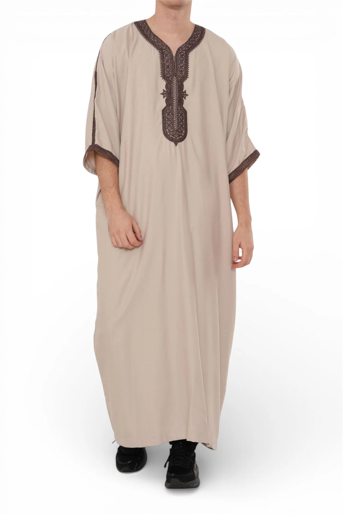 Men's Moroccan Thobe Robe Djellaba Gandoura Eid Jubba- HM66 - Image 8