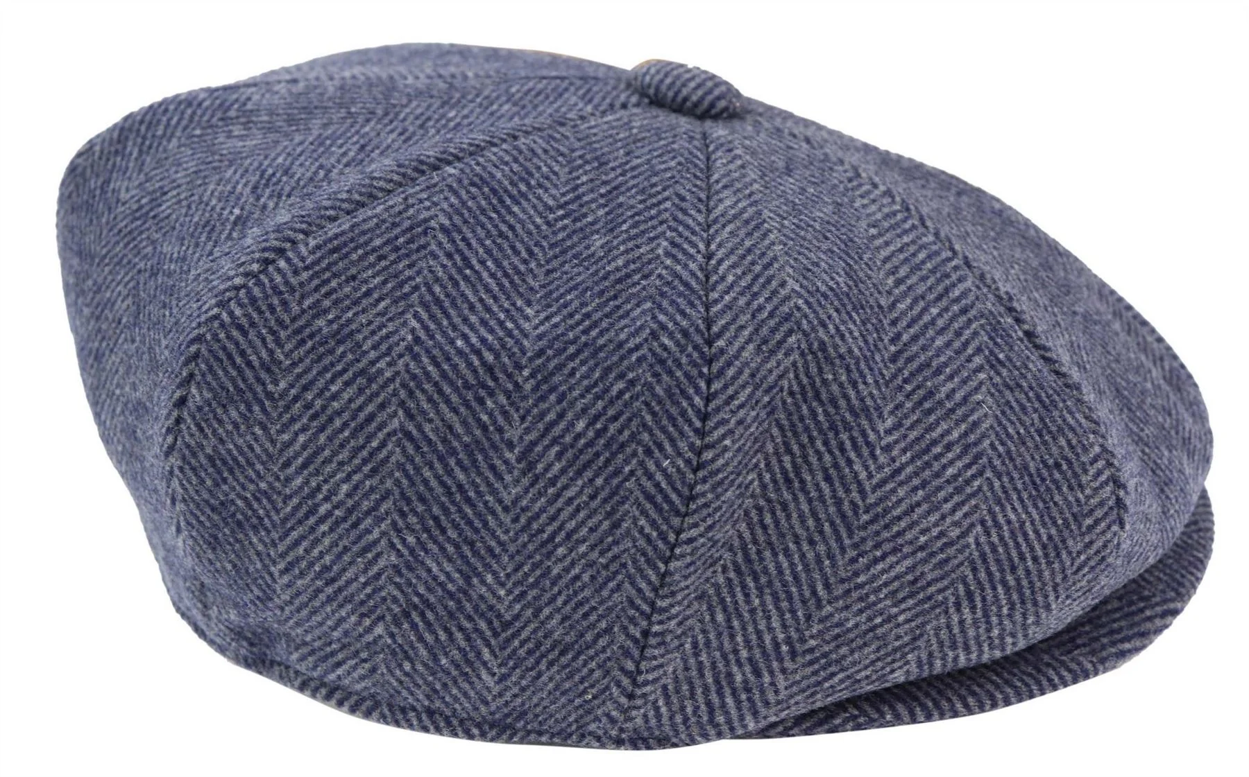 Mens Peaky Blinders Tweed Gatsby Flat Baker Hat With Razor Blade - Image 3