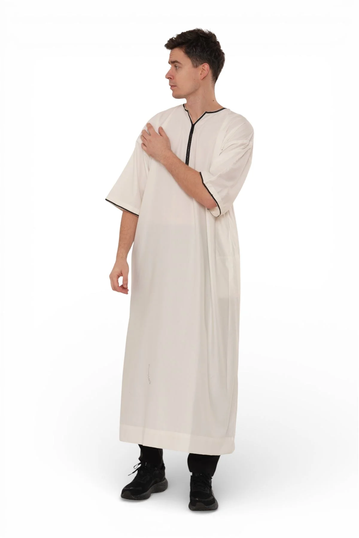 Men's Ramadan Moroccan Gandoura Thobe Robe Djellaba Eid Jubba- TT-006 - Image 4