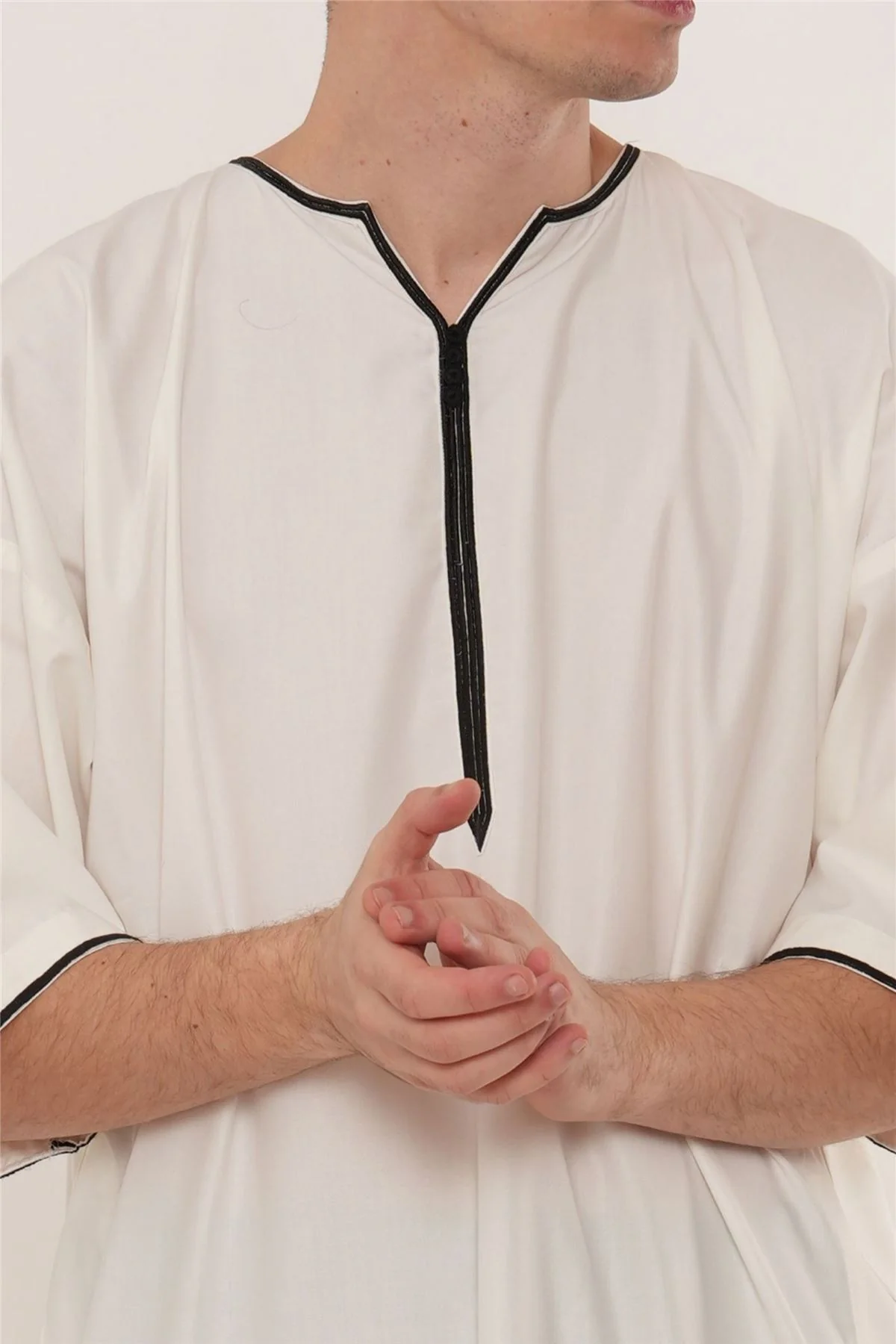 Men's Ramadan Moroccan Gandoura Thobe Robe Djellaba Eid Jubba- TT-006 - Image 6