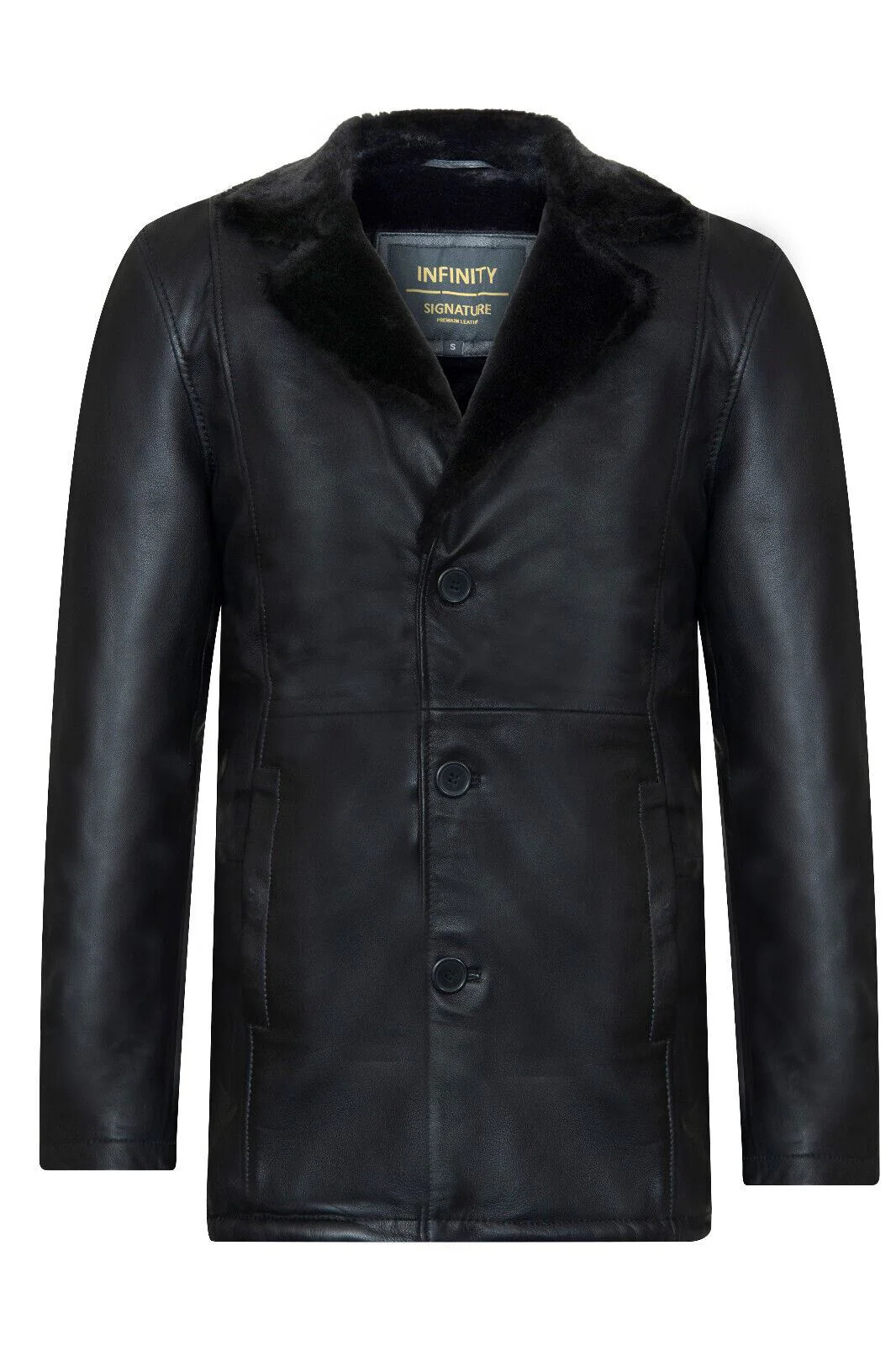 Mens Reefer Leather Jacket - Tadcaster - Image 7
