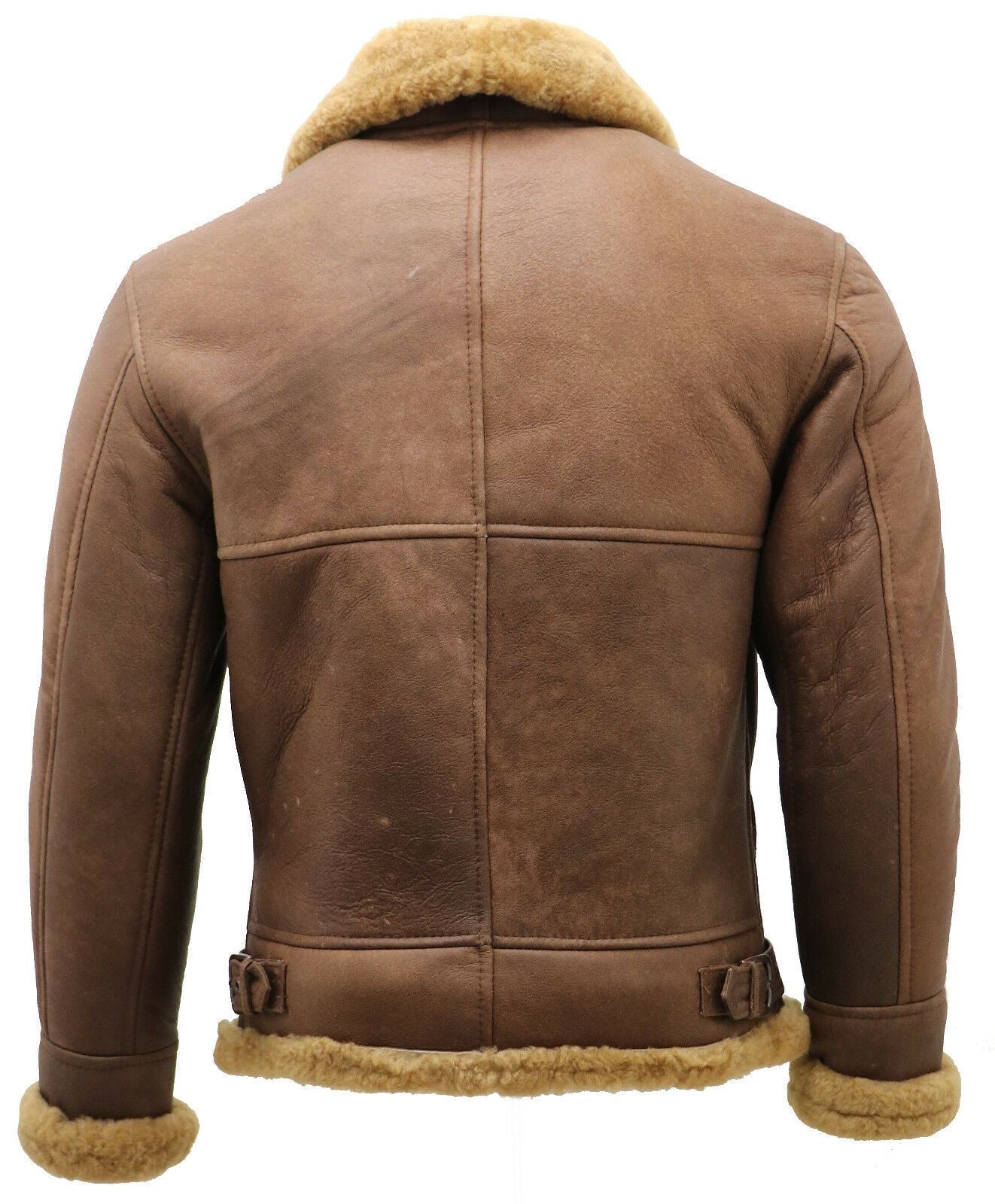 Mens Sheepskin Leather B3 Flying Aviator Aviator Jacket-Hessle - Image 4