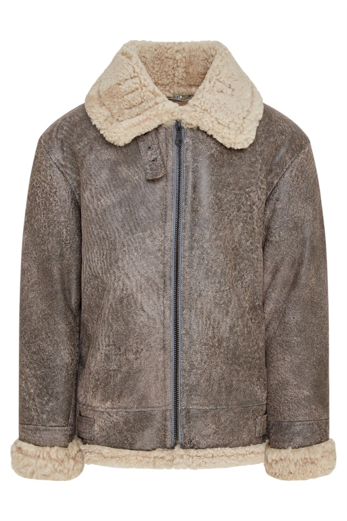 Mens Sheepskin Leather B3 Flying Aviator Aviator Jacket-Hessle - Image 9