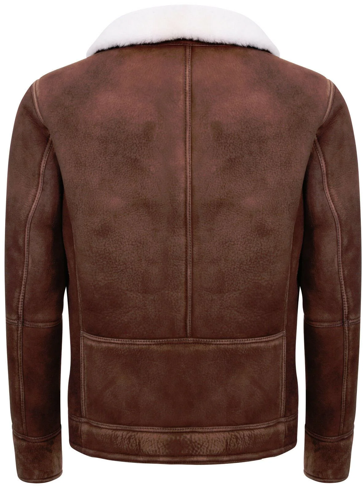 Mens Smooth Sheepskin Leather Jacket-Helston - Image 6