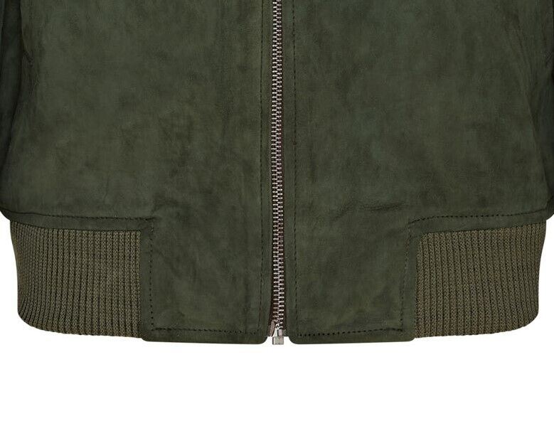 Mens Soft Goat Suede MA-1 Varsity Bomber Jacket - Uxbridge - Image 14