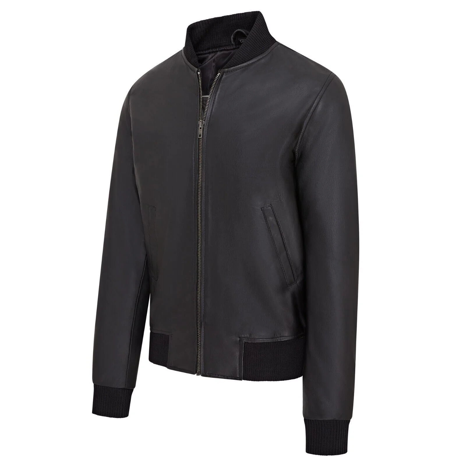 Mens Soft Leather MA-1 Varsity Bomber Jacket - Uppingham - Image 10