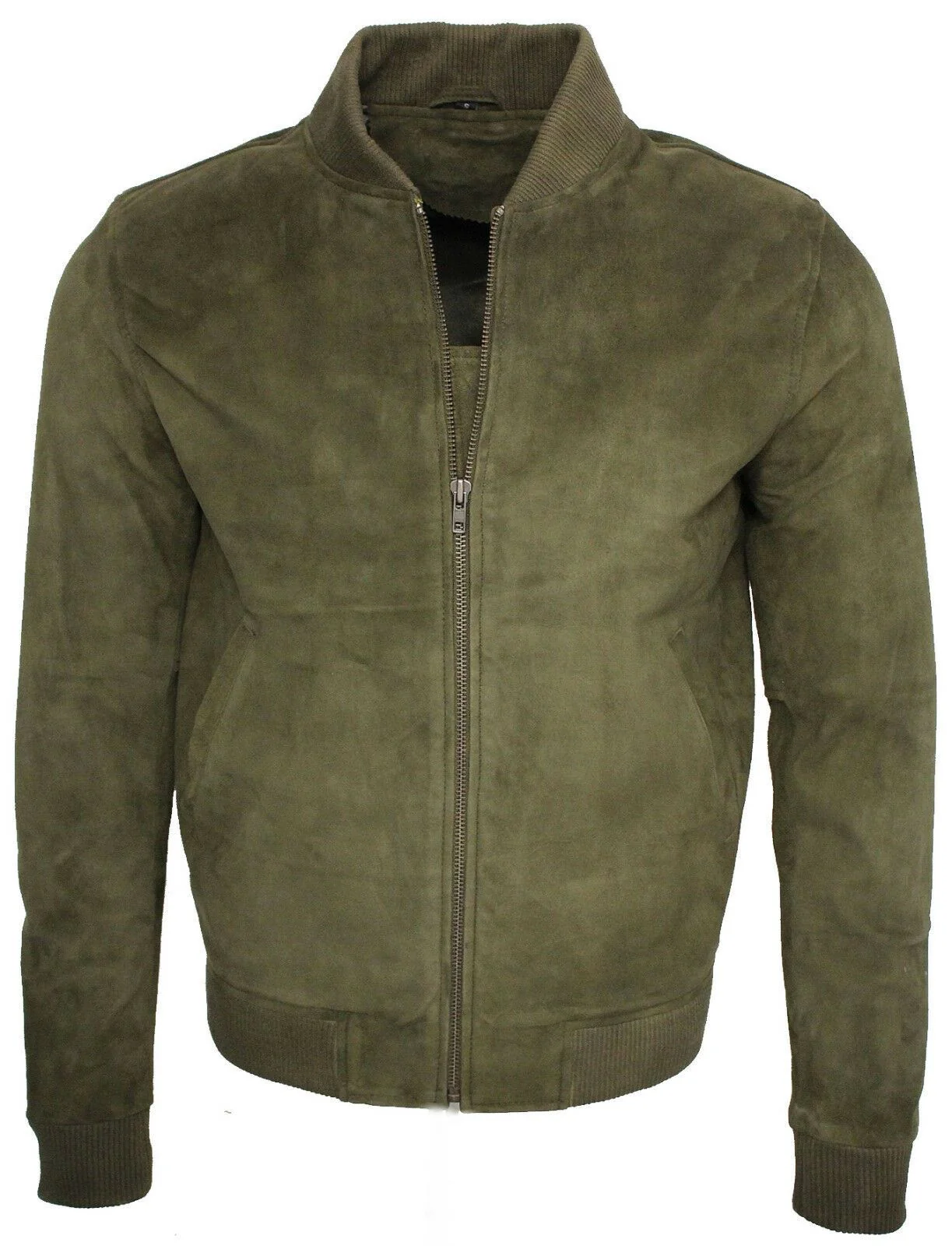 Mens Suede Varsity Leather Bomber Jacket-Castleford - Image 29