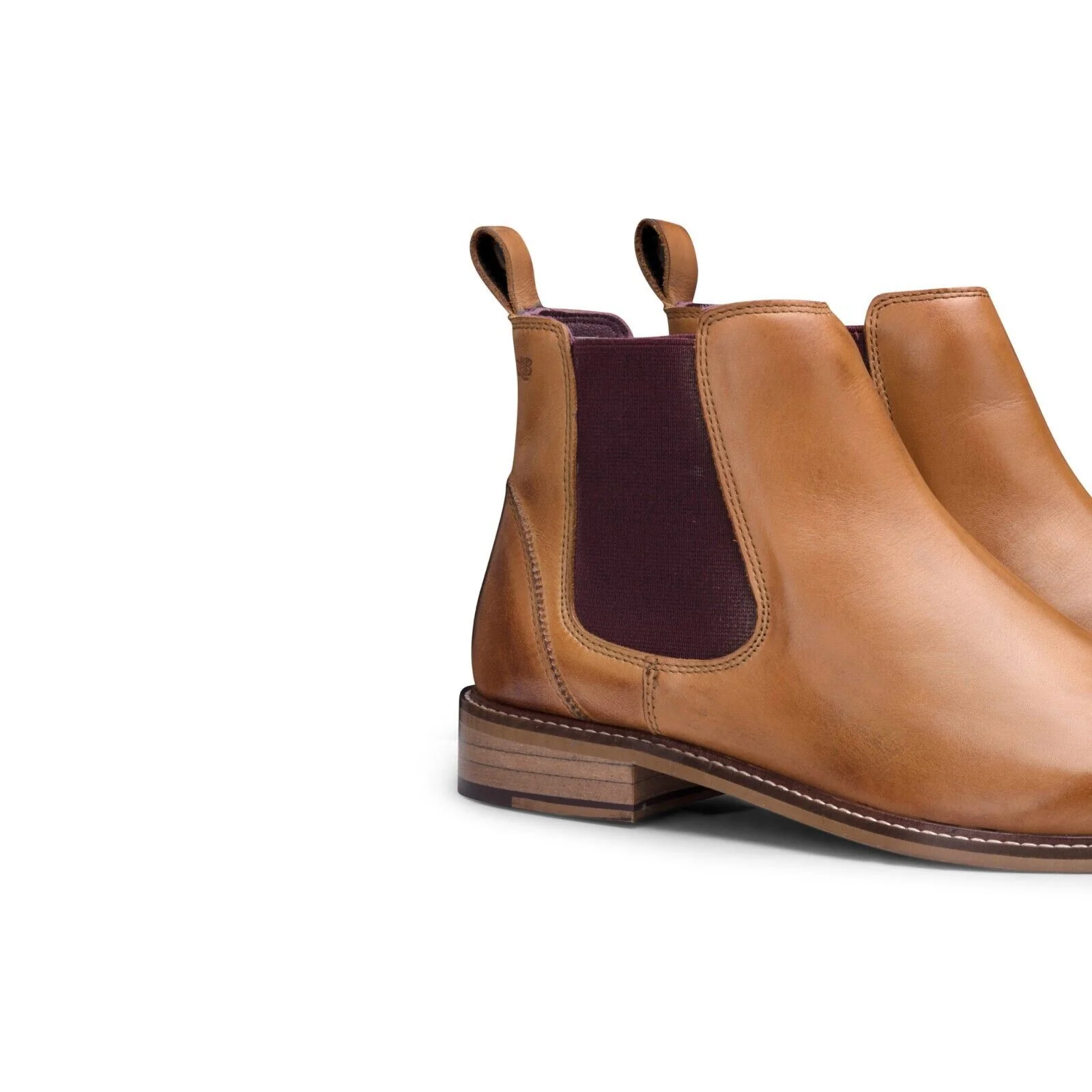 Mens Tan Leather Classic Chelsea Boots - Image 3