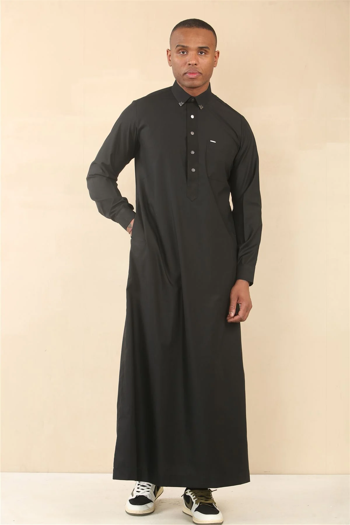 Men's Thobe Arab Saudi Emirati Islamic Clothing Jubba Robe - Image 11