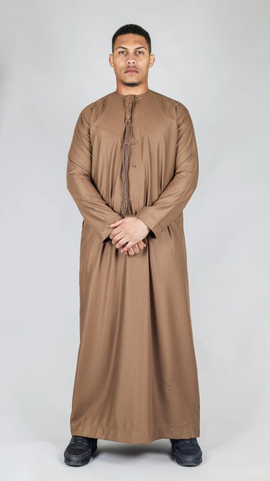 Men's Thobe Emirati Islamic Jubba Robe Eid Tassel Regular Fit - Image 28