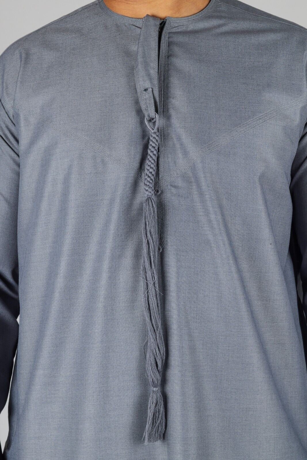 Men's Thobe Emirati Islamic Jubba Robe Eid Tassel Regular Fit - Image 59