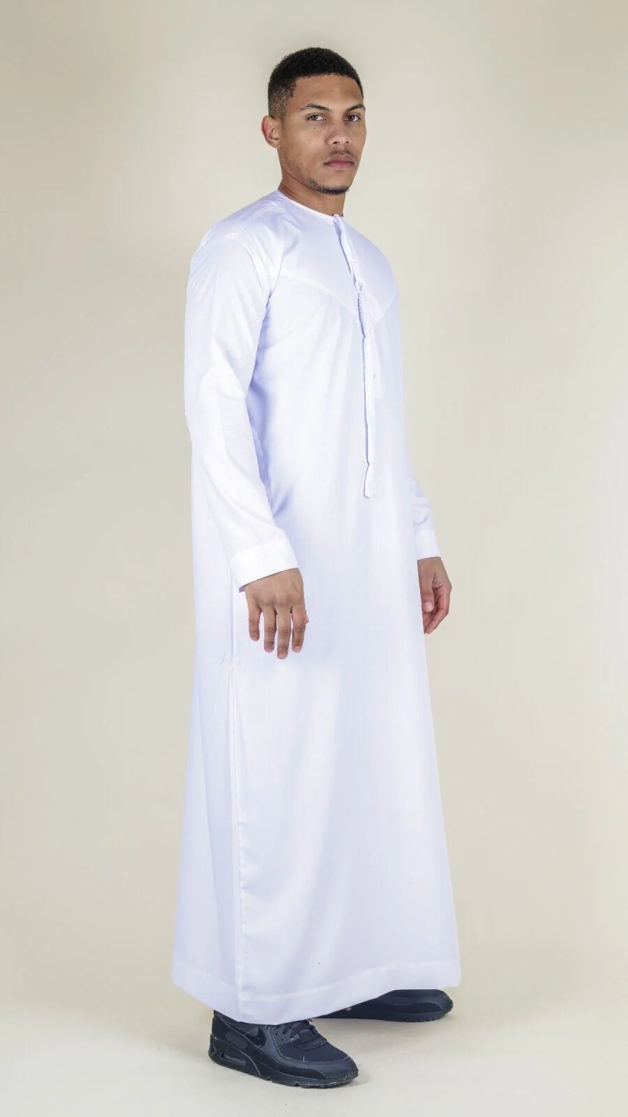 Men's Thobe Emirati Islamic Jubba Robe Eid Tassel Slim Fit - Image 16