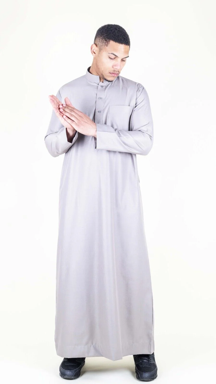 Mens Thobe Jubba Saudi Islamic Arabic Eid Cotton Kaftan Jubbah Umrah Robe - Image 14
